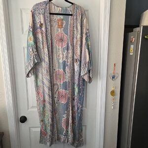 Raj Multicolor Pastel Floral Kimono